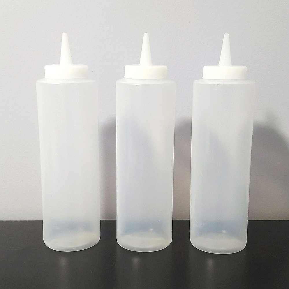 Clear Wide Mouth Squeeze Bottle